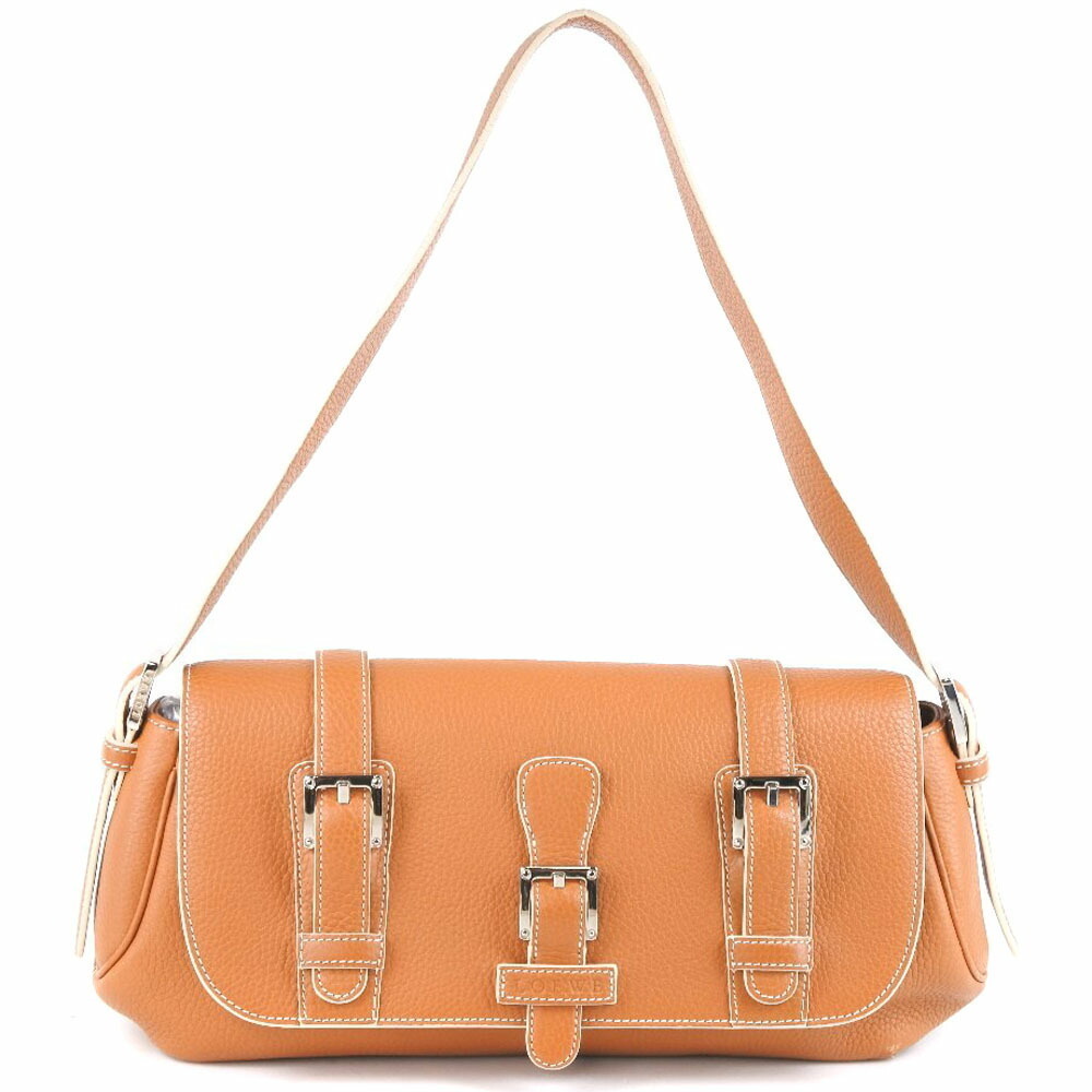 LOEWE Shoulder Bag Calfskin Brown